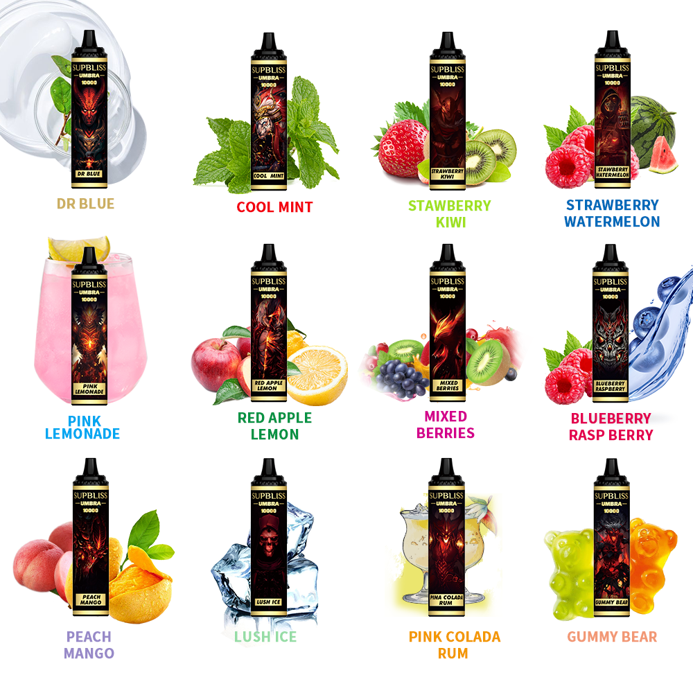 Supbliss Umbra 10000 Disposable Vape, 12 Flavors and 4 Nicotine Strengths Available