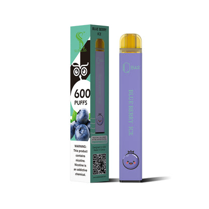 Supbliss 2% Nic 600 puffs Qbar 10 flavors available disposable vape pen
