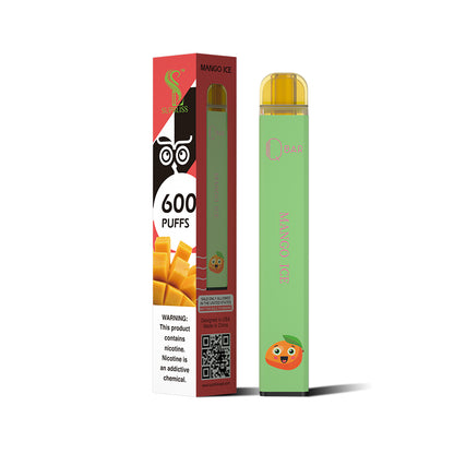 Supbliss 2% Nic 600 puffs Qbar 10 flavors available disposable vape pen