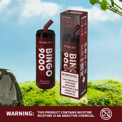 Supbliss Bingo 9000 Disposable Vape, 12 Flavors and 4 Nicotine Strengths Available