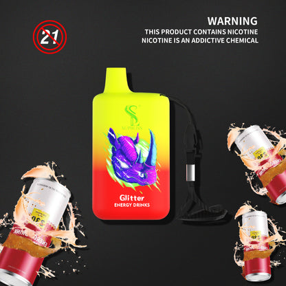 Supbliss Glitter 5800 Disposable Vape, 12 Flavors and 4 Nicotine Strengths Available